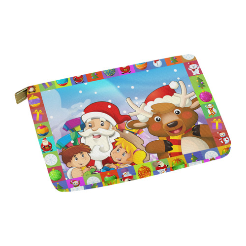 The christmas  santa deer Carry-All Pouch 12.5''x8.5''