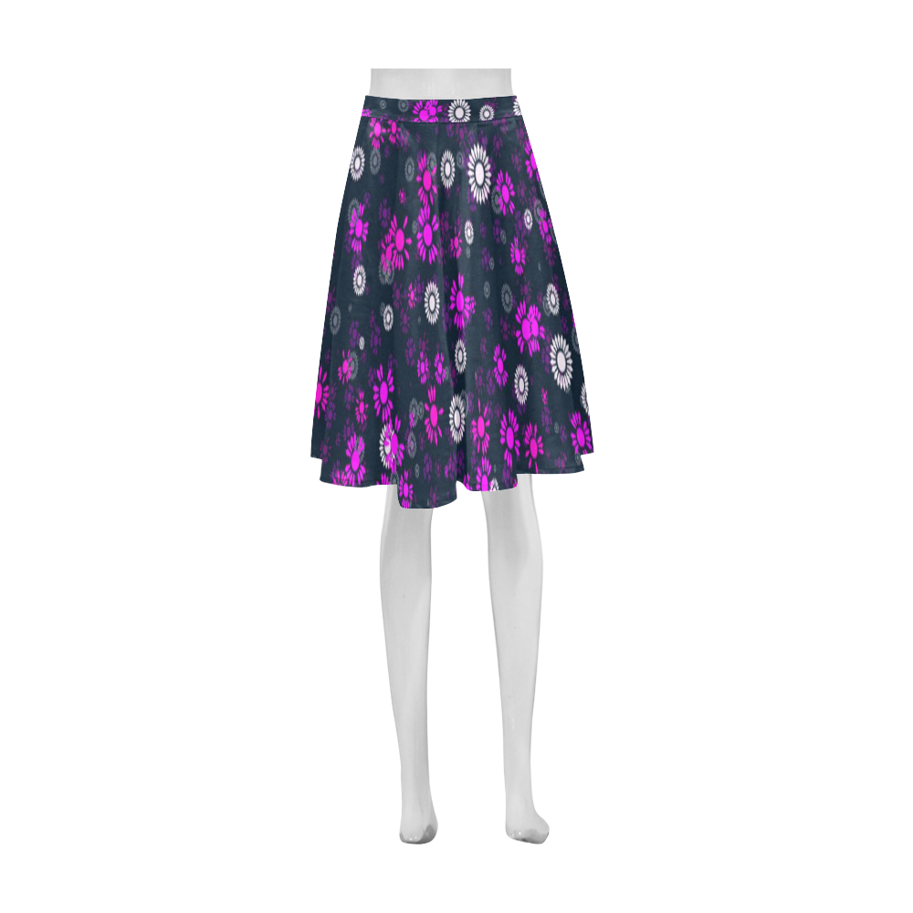 sweet floral 22B Athena Women's Short Skirt (Model D15)