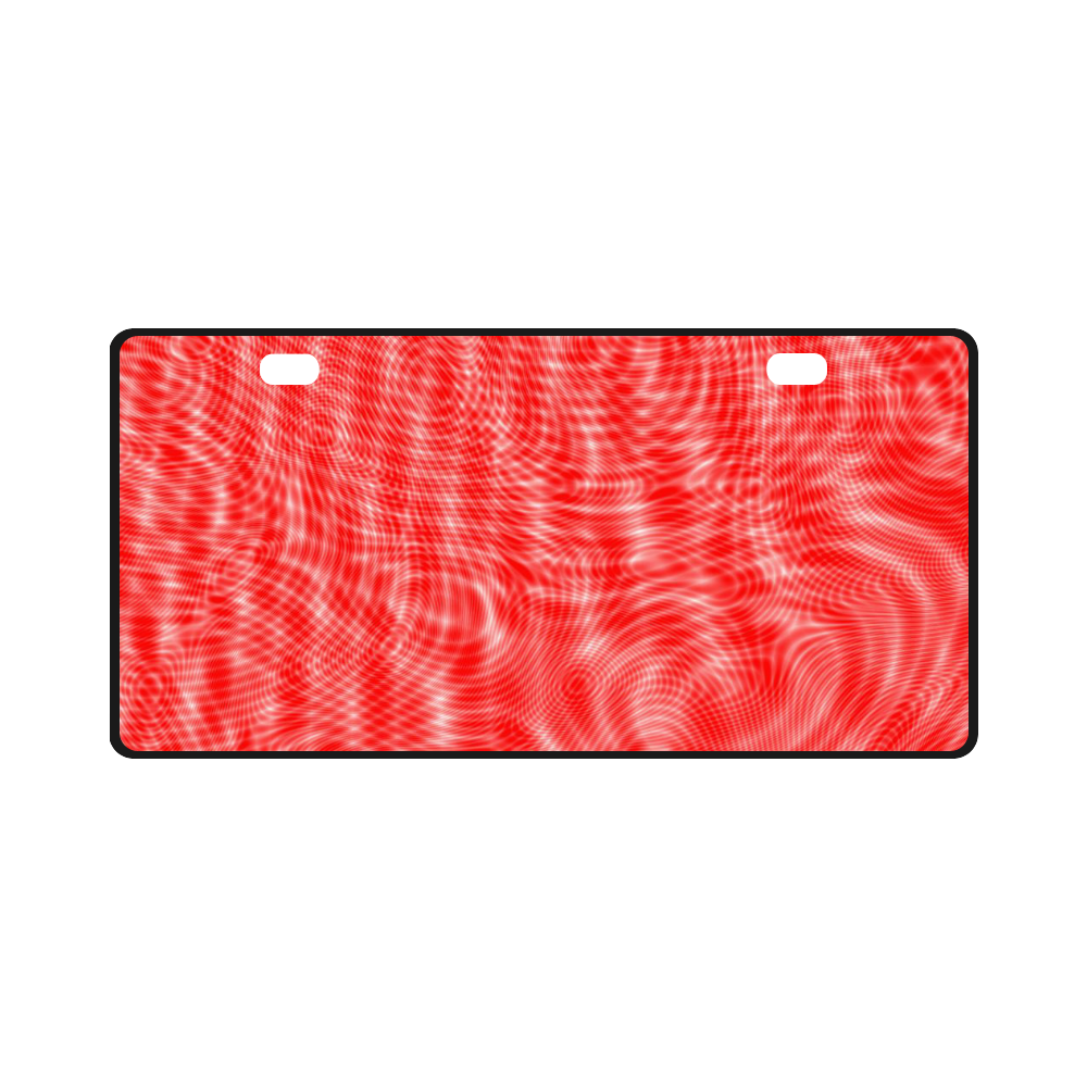 abstract moire red License Plate