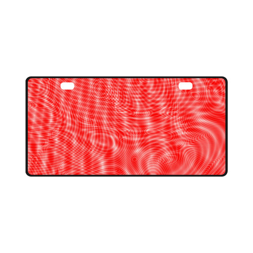 abstract moire red License Plate