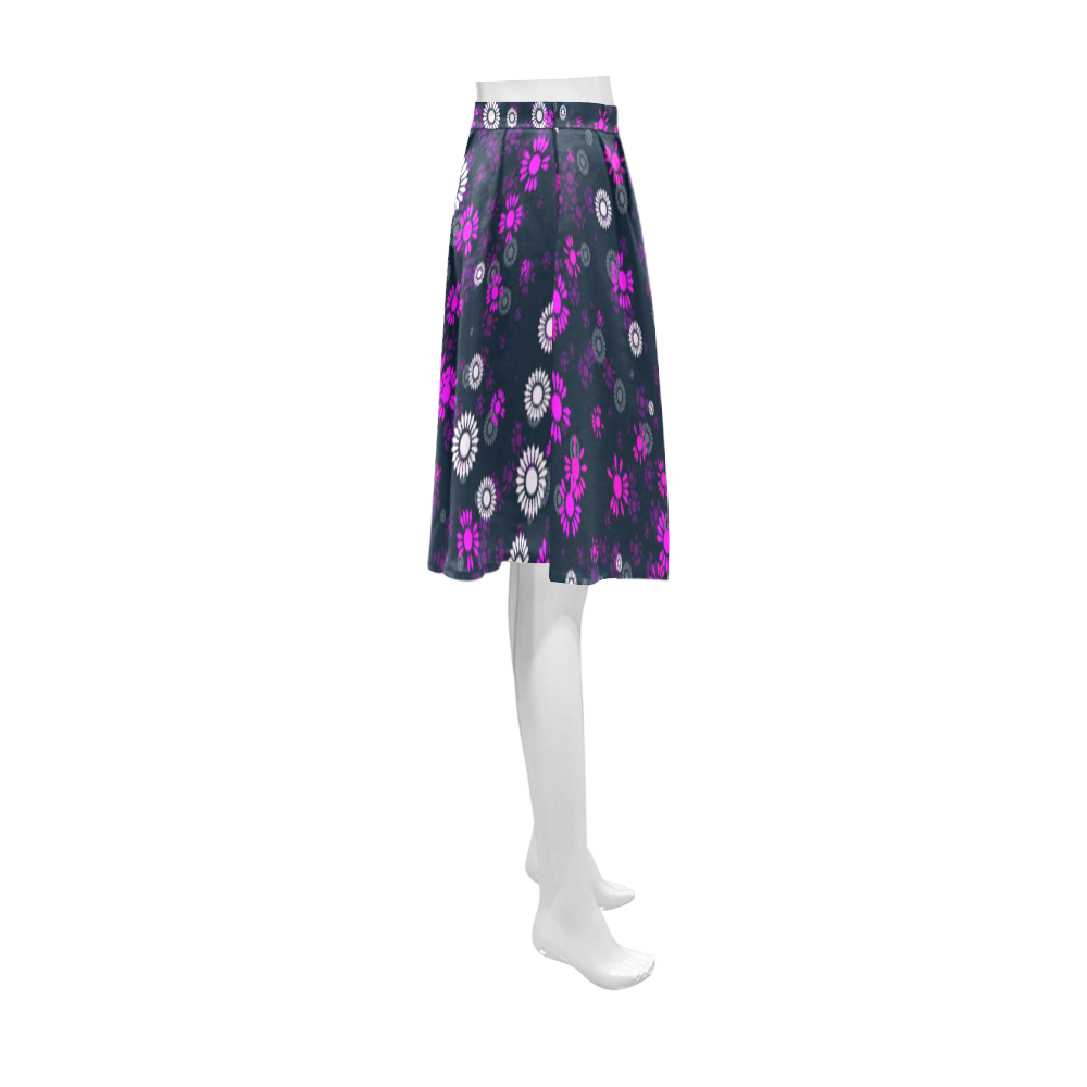 sweet floral 22B Athena Women's Short Skirt (Model D15)