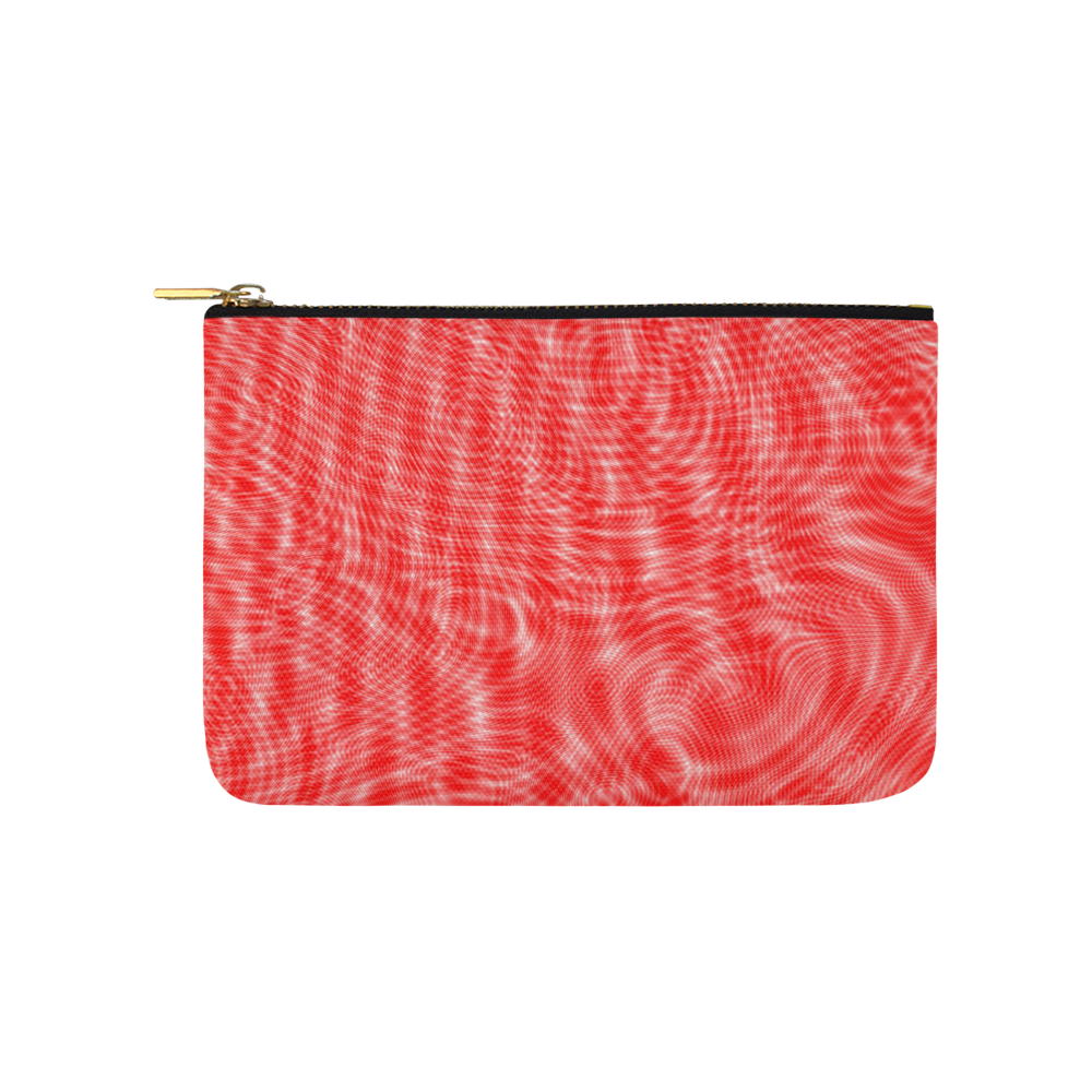 abstract moire red Carry-All Pouch 9.5''x6''