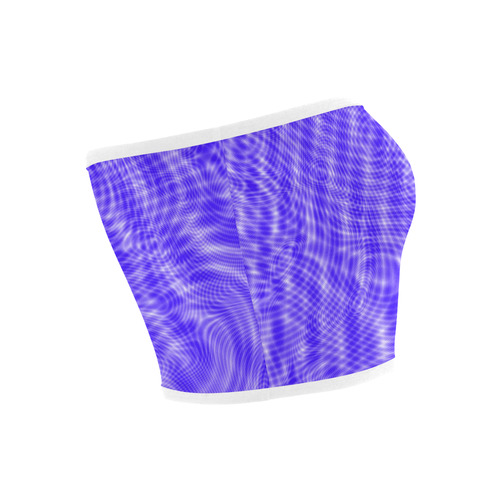 abstract moire blue Bandeau Top