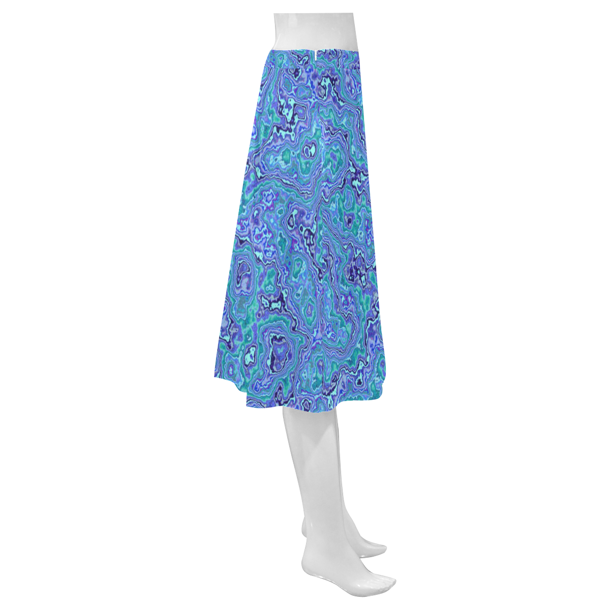 lovely marbled 1116F Mnemosyne Women's Crepe Skirt (Model D16)