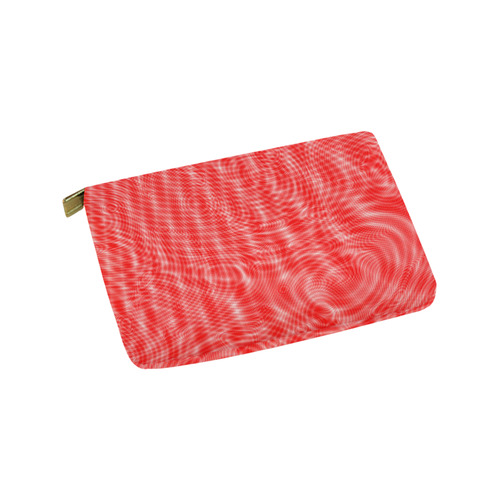 abstract moire red Carry-All Pouch 9.5''x6''