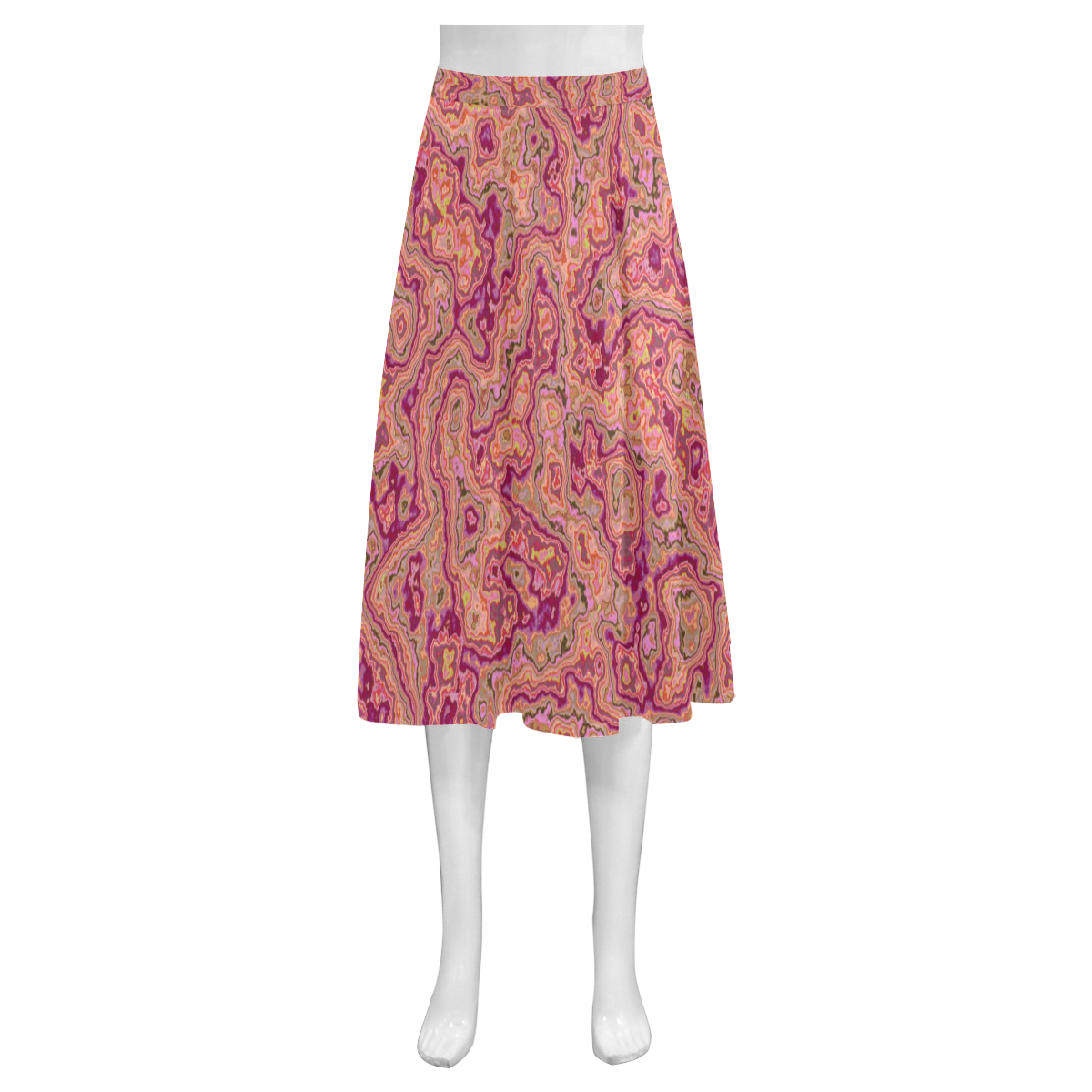 lovely marbled 1116B Mnemosyne Women's Crepe Skirt (Model D16)