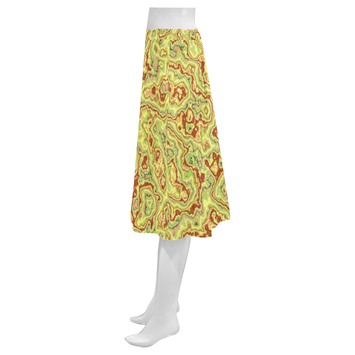 lovely marbled 1116G Mnemosyne Women's Crepe Skirt (Model D16)