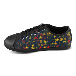 sweet floral 22A Canvas Shoes for Women/Large Size (Model 016)