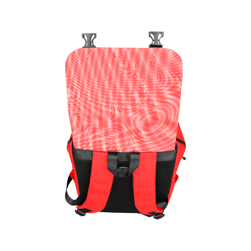 abstract moire red Casual Shoulders Backpack (Model 1623)