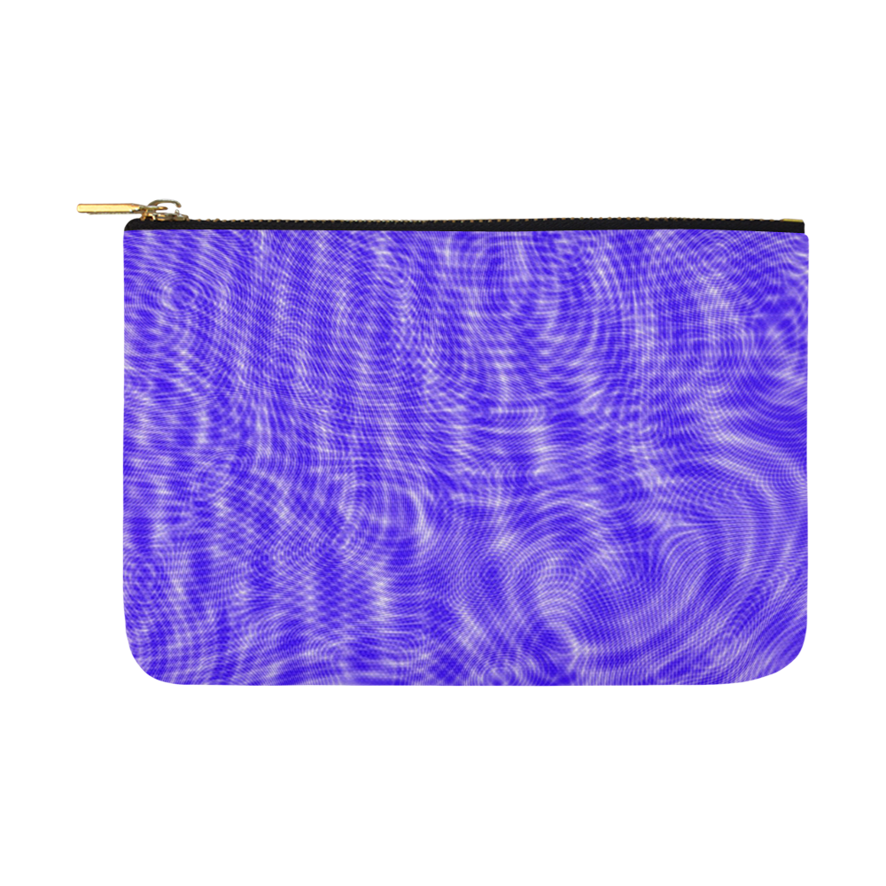abstract moire blue Carry-All Pouch 12.5''x8.5''