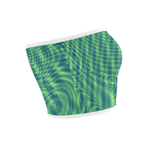 abstract moire green Bandeau Top