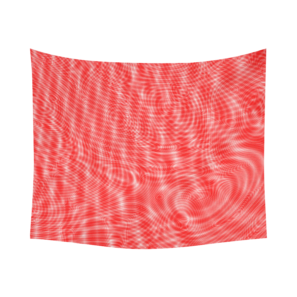 abstract moire red Cotton Linen Wall Tapestry 60"x 51"