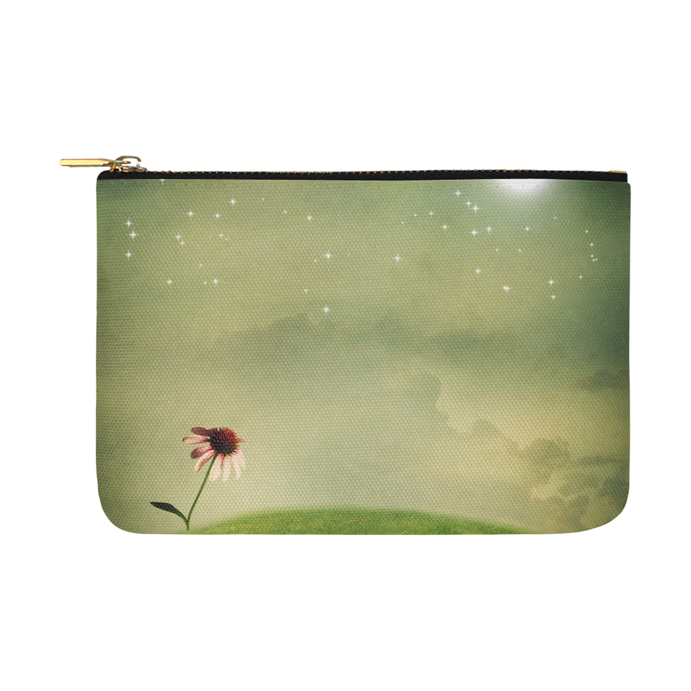 One echinacea flower on a fantasy hilltop under th Carry-All Pouch 12.5''x8.5''