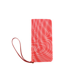 abstract moire red Women's Clutch Wallet (Model 1637)