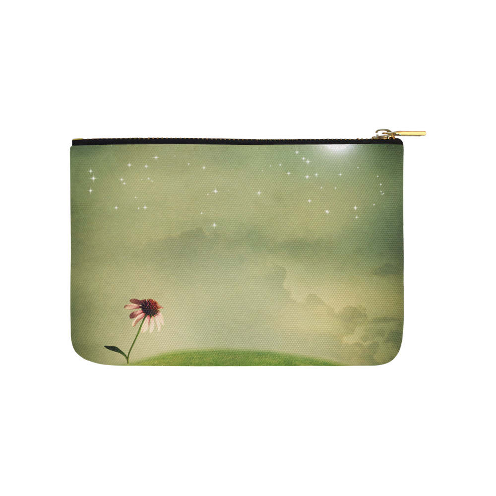 One echinacea flower on a fantasy hilltop under th Carry-All Pouch 9.5''x6''