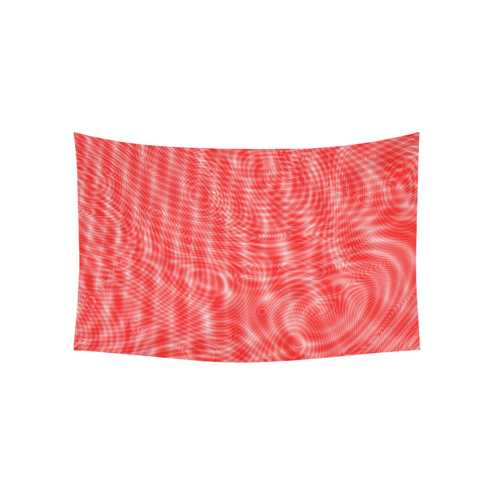 abstract moire red Cotton Linen Wall Tapestry 60"x 40"