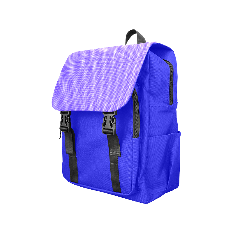 abstract moire blue Casual Shoulders Backpack (Model 1623)