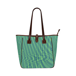 abstract moire green Classic Tote Bag (Model 1644)