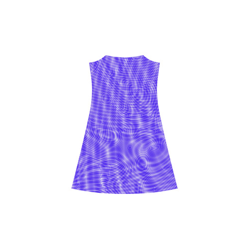 abstract moire blue Alcestis Slip Dress (Model D05)