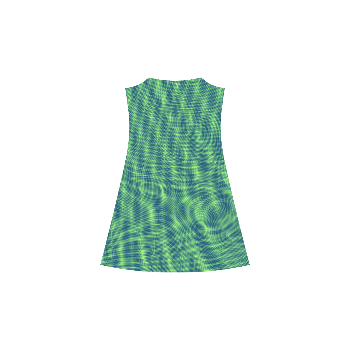 abstract moire green Alcestis Slip Dress (Model D05)