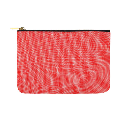 abstract moire red Carry-All Pouch 12.5''x8.5''