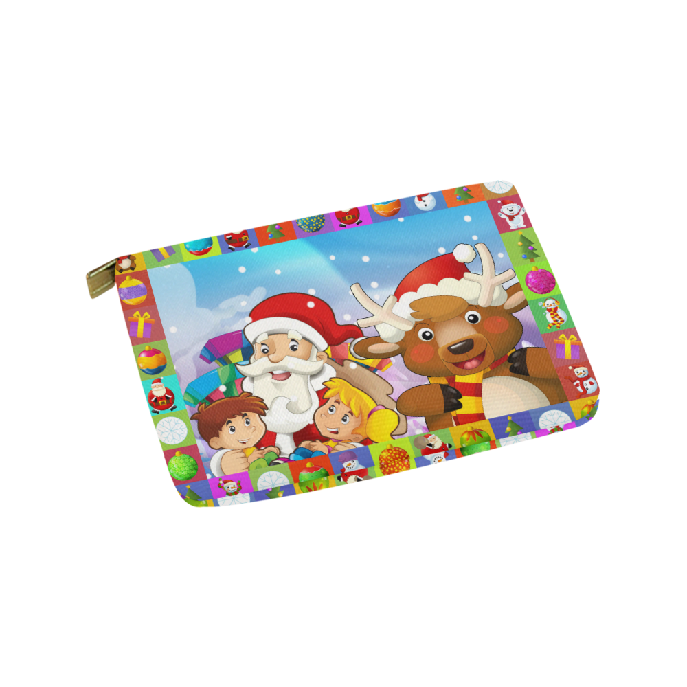 The christmas  santa deer Carry-All Pouch 9.5''x6''