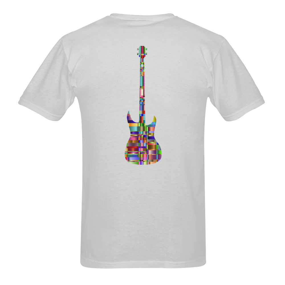 Abstract Squares Guitar Grey Sunny Men's T- shirt (Model T06)