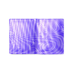 abstract moire blue Men's Leather Wallet (Model 1612)