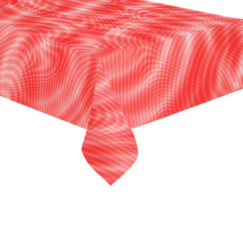 abstract moire red Cotton Linen Tablecloth 60"x120"