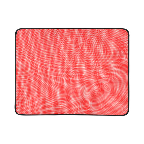 abstract moire red Beach Mat 78"x 60"