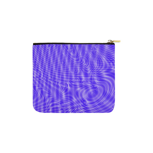 abstract moire blue Carry-All Pouch 6''x5''
