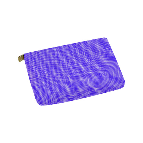 abstract moire blue Carry-All Pouch 9.5''x6''