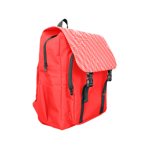 abstract moire red Casual Shoulders Backpack (Model 1623)