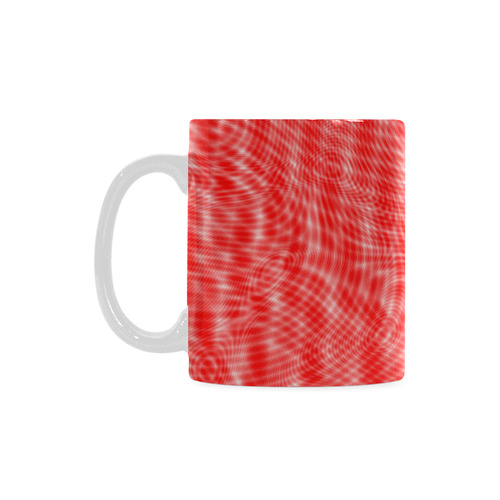 abstract moire red White Mug(11OZ)