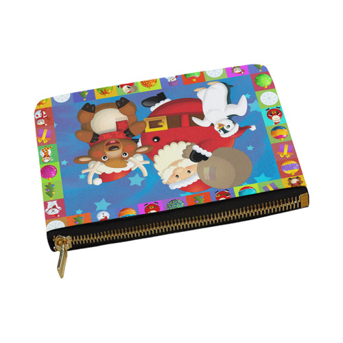 The christmas santa with deer penguin Carry-All Pouch 12.5''x8.5''