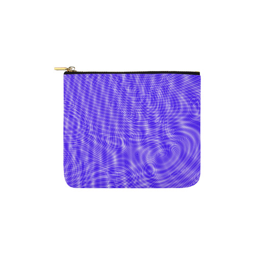 abstract moire blue Carry-All Pouch 6''x5''