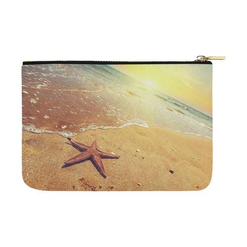 starfish on a sea shore at sunset Carry-All Pouch 12.5''x8.5''