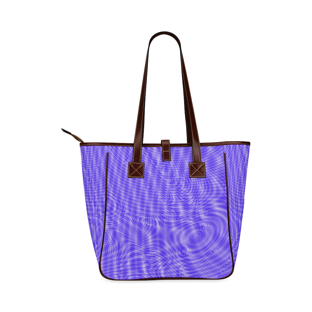 abstract moire blue Classic Tote Bag (Model 1644)