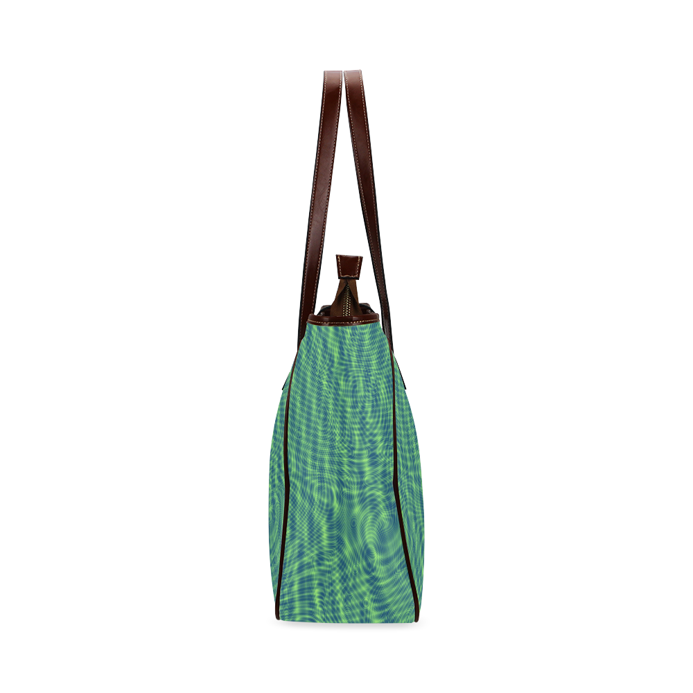abstract moire green Classic Tote Bag (Model 1644)
