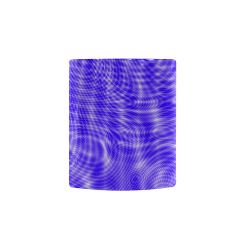 abstract moire blue Custom Morphing Mug
