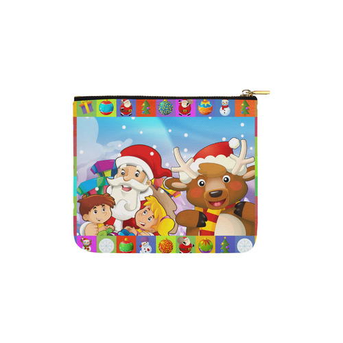 The christmas  santa deer Carry-All Pouch 6''x5''