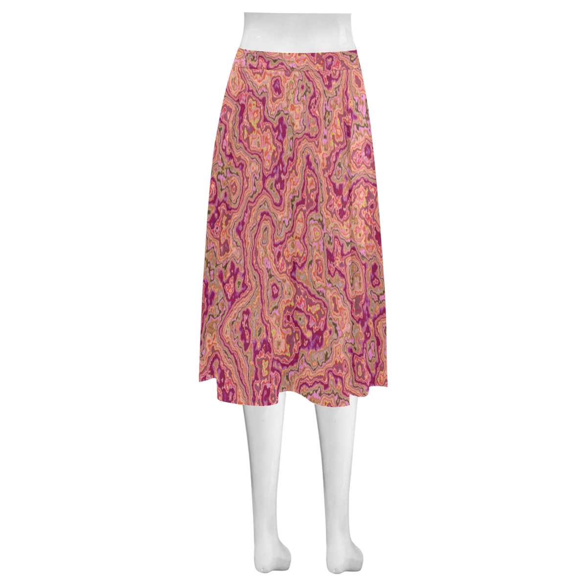 lovely marbled 1116B Mnemosyne Women's Crepe Skirt (Model D16)