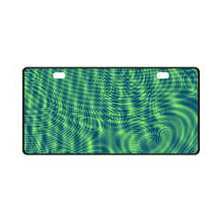 abstract moire green License Plate