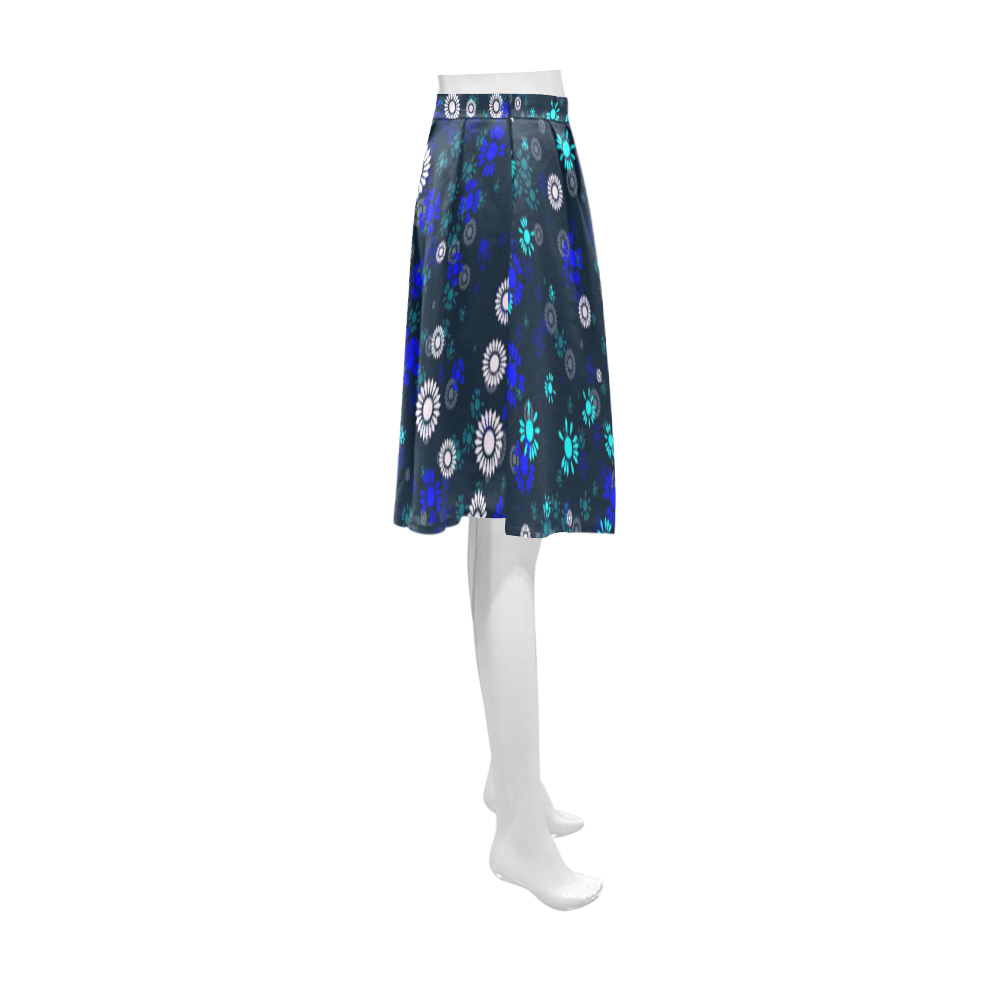sweet floral 22C Athena Women's Short Skirt (Model D15)