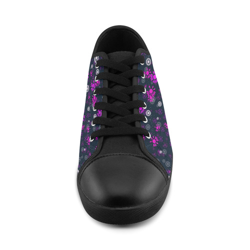 sweet floral 22B Canvas Shoes for Women/Large Size (Model 016)