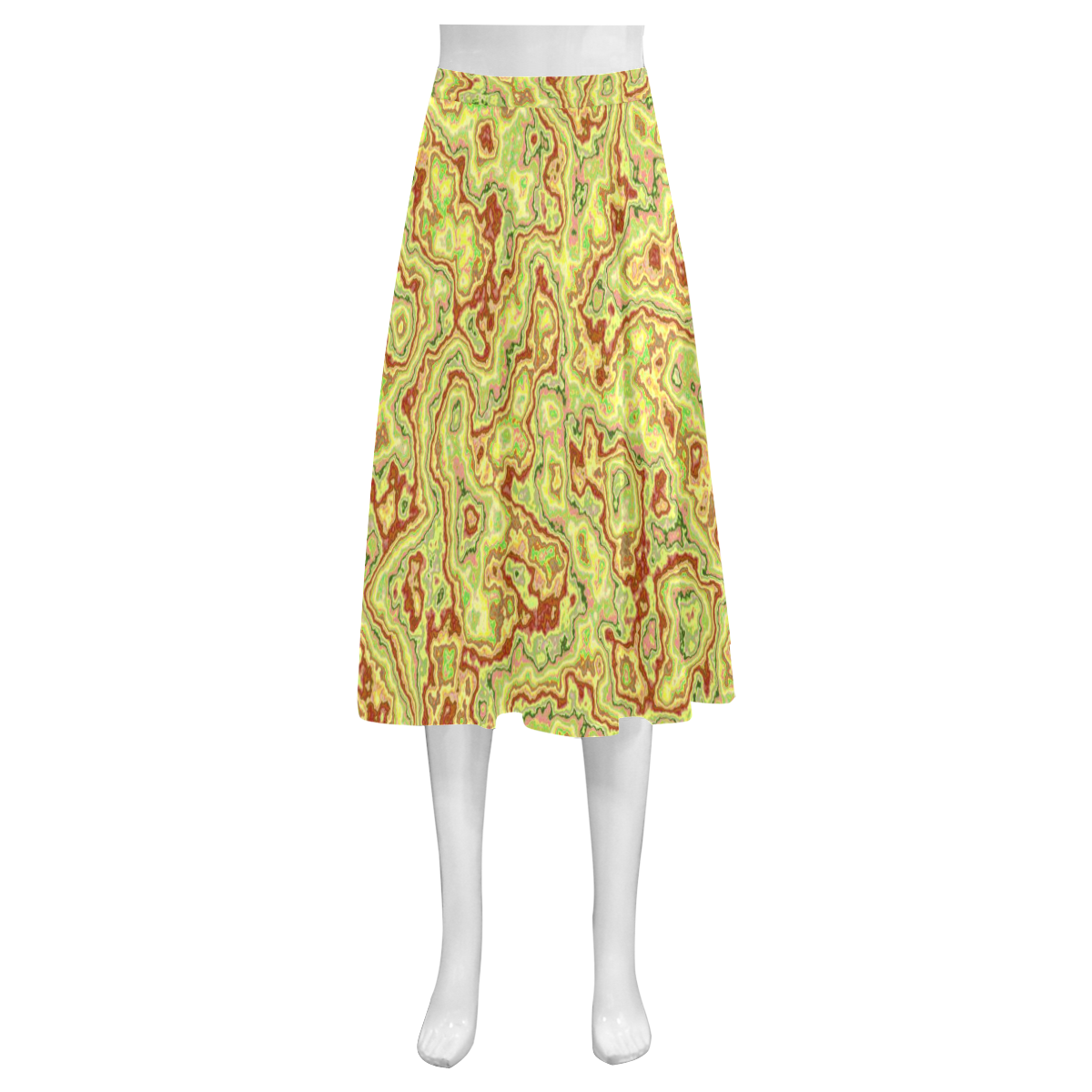 lovely marbled 1116G Mnemosyne Women's Crepe Skirt (Model D16)
