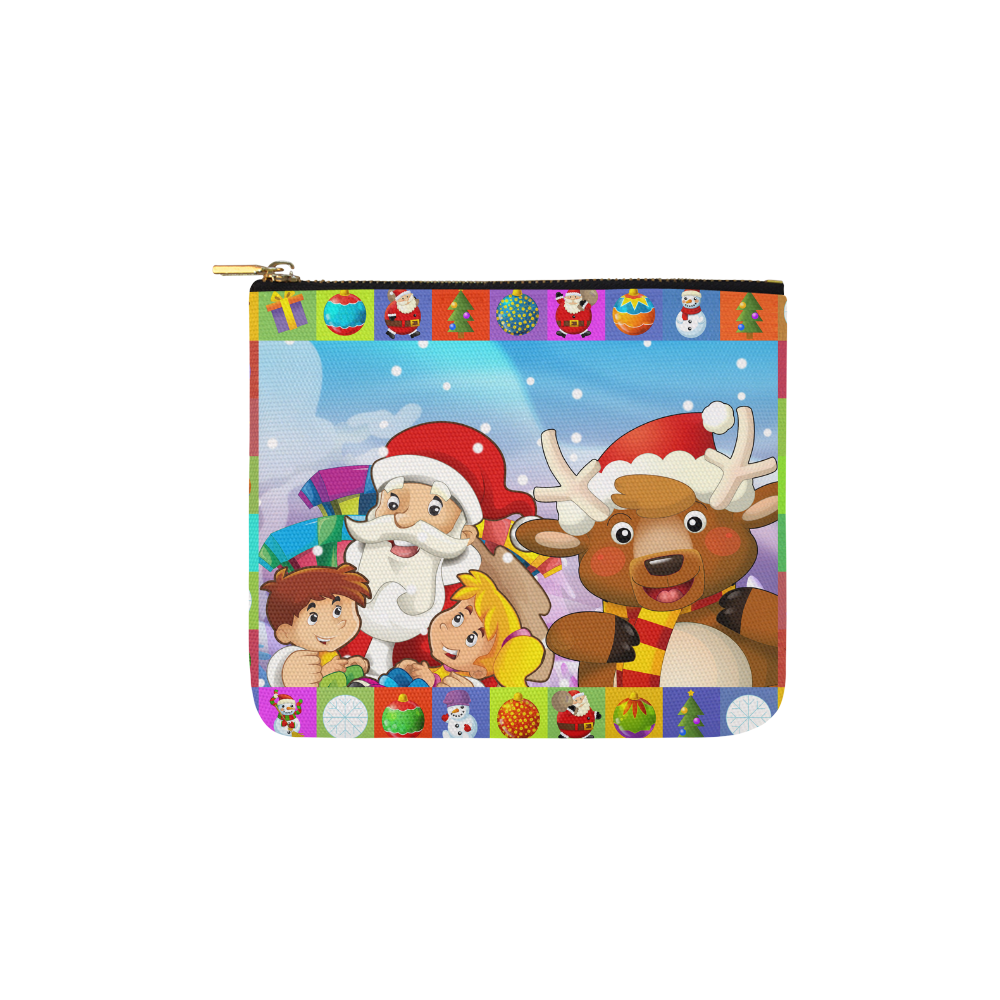 The christmas  santa deer Carry-All Pouch 6''x5''