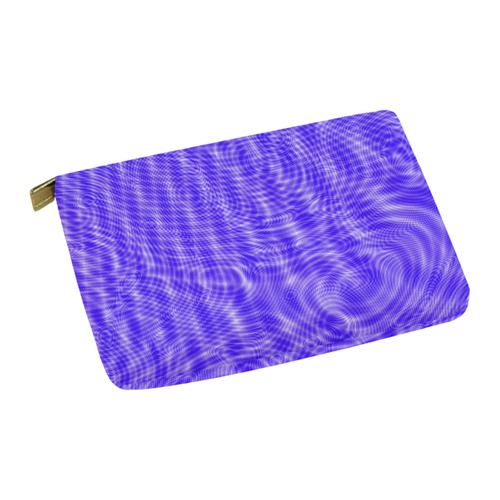 abstract moire blue Carry-All Pouch 12.5''x8.5''