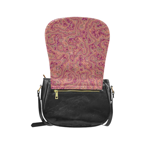 lovely marbled 1116B Classic Saddle Bag/Small (Model 1648)