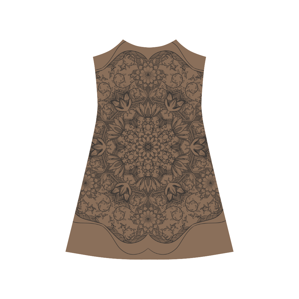 Serenity Garden v1 Mocha Alcestis Slip Dress (Model D05)